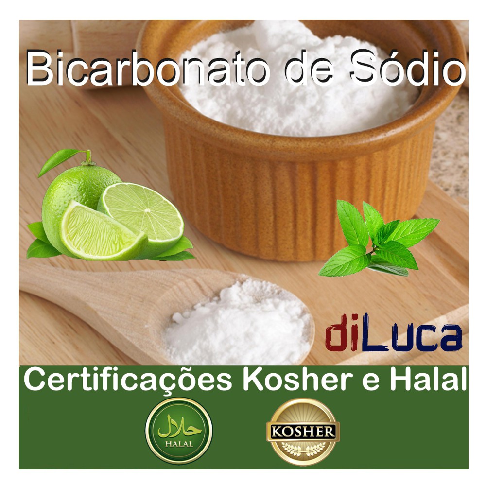 Bicarbonato de Sódio - Certificações Kosher e Halal - 500gr