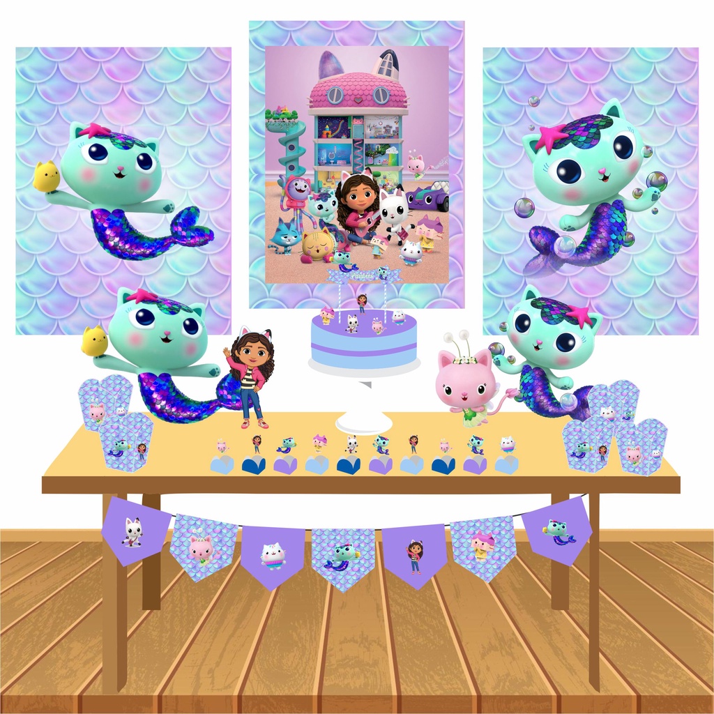 Kit Festa Casa Mágica Da Gabby Gabi Infantil Decoração Aniversário só um bolinho em Casa