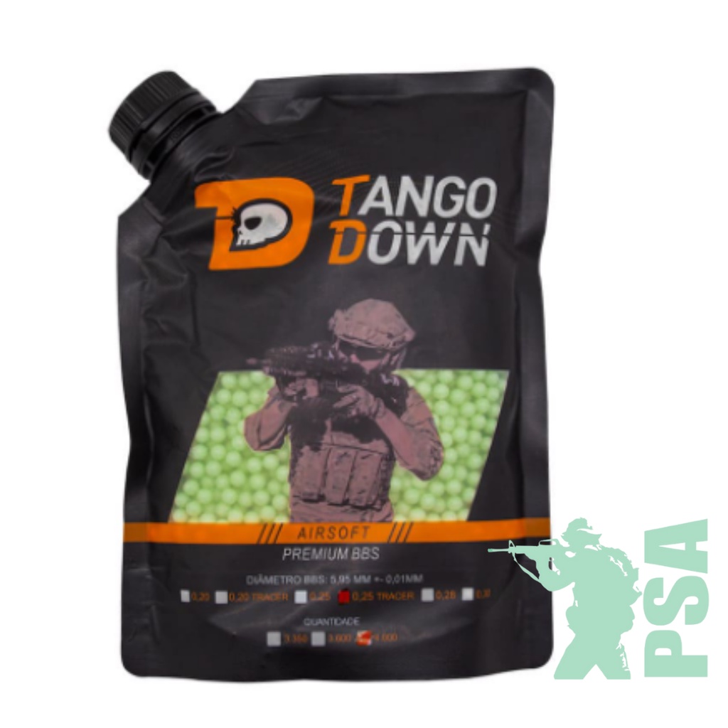 Airsoft bbs 0.25 Tracer Tango Down com 4000 unidades Escorrega o Preço