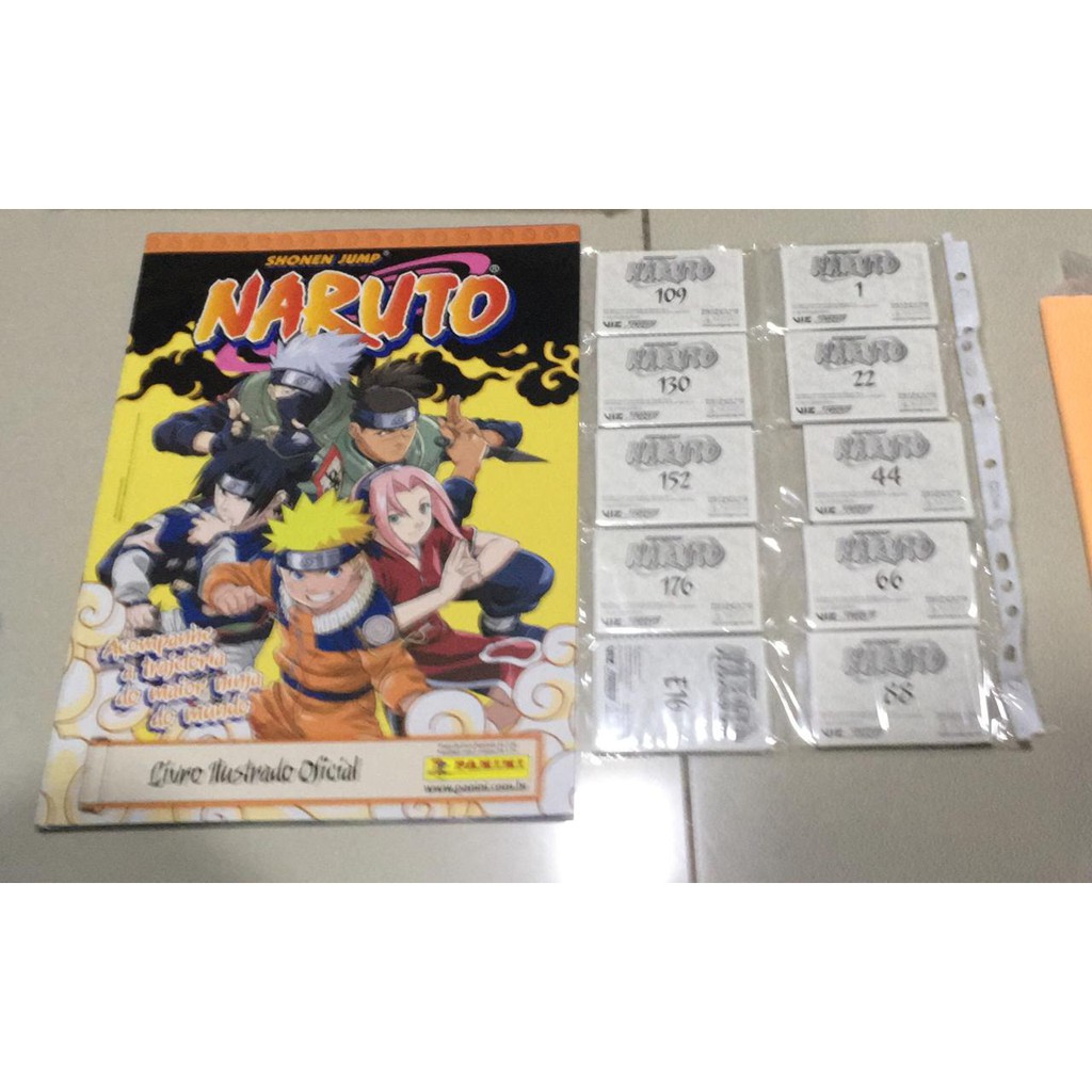 Album de Figurinhas Naruto Shonen Jump completo com todas as figurinhas ...