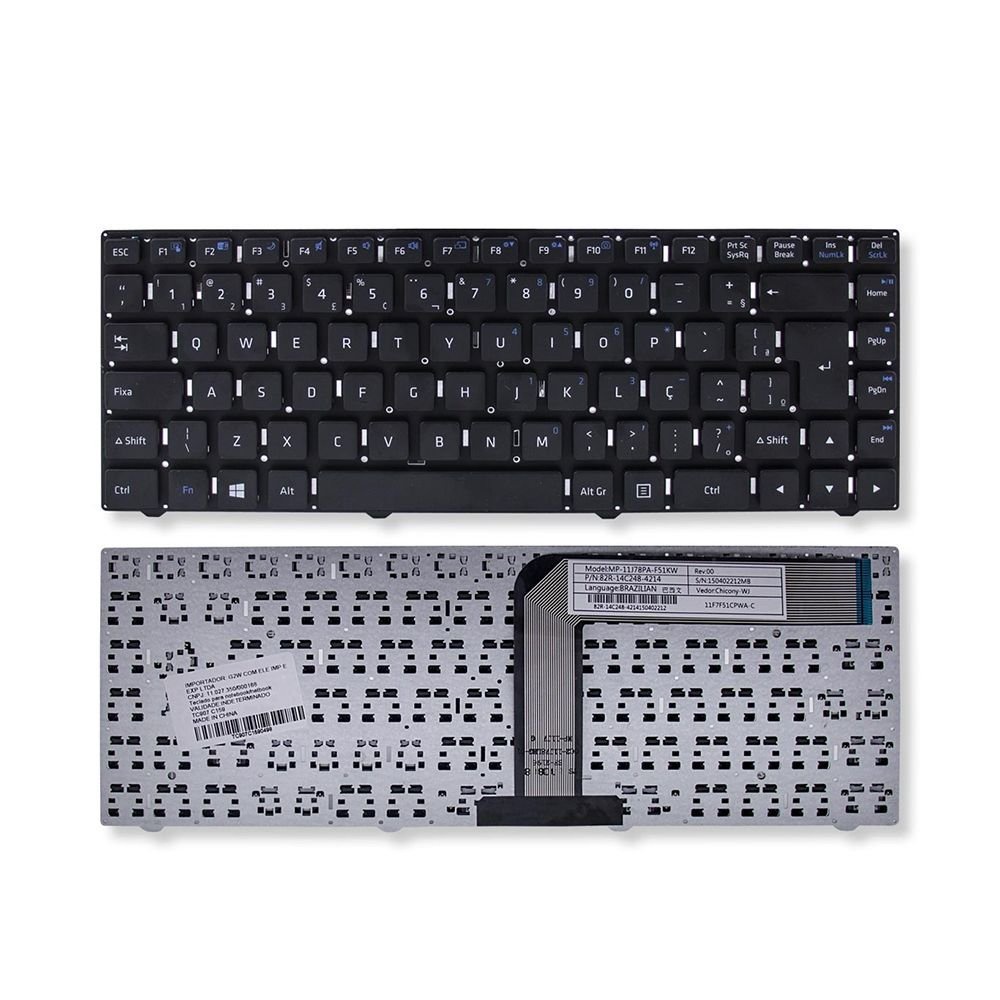 Teclado Positivo Stilo Xr3500 Xr3520 Xr3525 Xr3550 Xc7660 Teclas Baixas