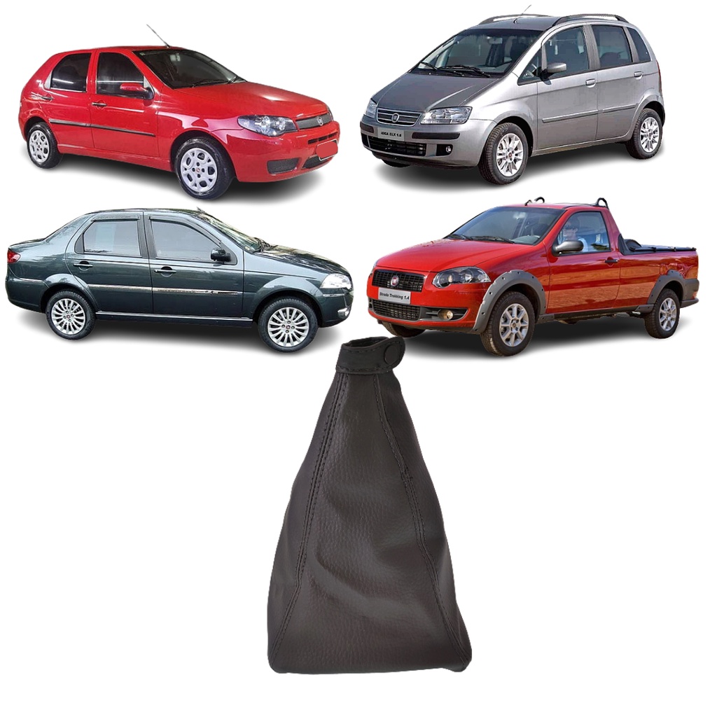 Coifa Câmbio Preto Com Base Fiat Idea 2007 2008 2009 2010 2011
