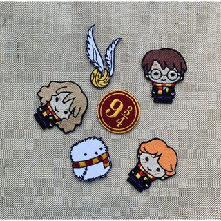 Patch Harry Potter HP diversos hermione rony plataforma 3 4 pomo dourado coruja