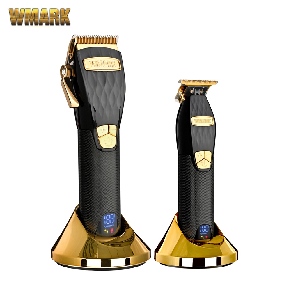 Novas Chegadas WMARK Clipper Sem Fio De 5 Velocidades NG-2032 2033 Com Cortador De Cabelo Elétrico De Lâmina Cônica LCD Di