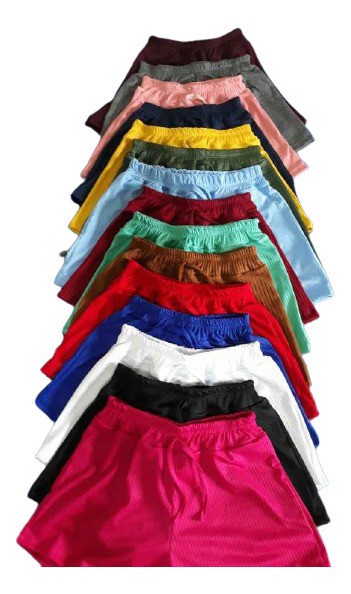 Kit 10 Shortinho Shorts Canelado Feminino  Laçinho Cores em Oferta na Shopee