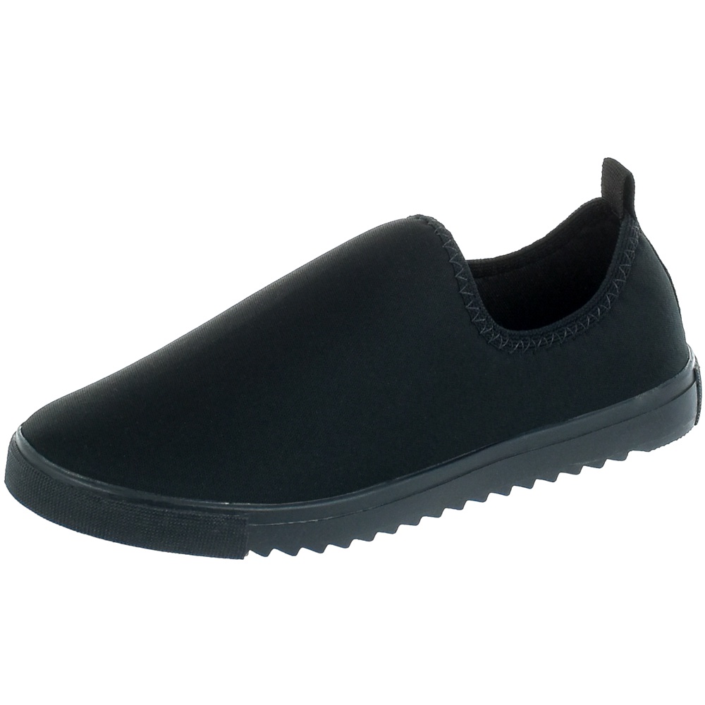 Tenis Meia Feminino Preto Casual Calce Fácil Confortável Original T51.02 Via Angel.
