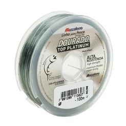 Linha Monofilamento Dourado Top Platinum 100mts - Mazzaferro 0,25mm Prateado