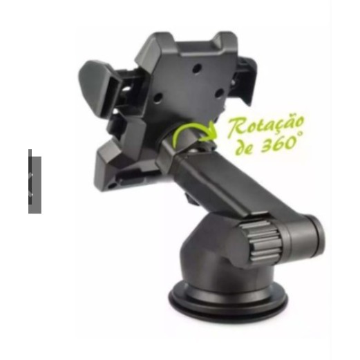 Suporte Celular GPS Carro Resistente Firme Haste Ajuste Prolongável Rotação 360 Base ML-0059