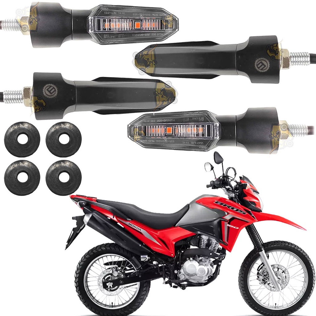 Kit quatro pisca led sequencial bros160 titan150 twister cb300 xre190
