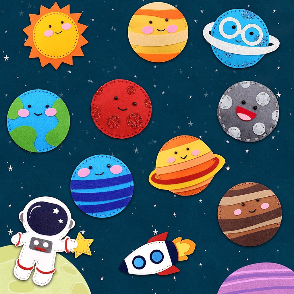 Brinquedo De Costura De Feltro Para Habilidades Motoras Finas Kit Crianças De 3-12 Anos