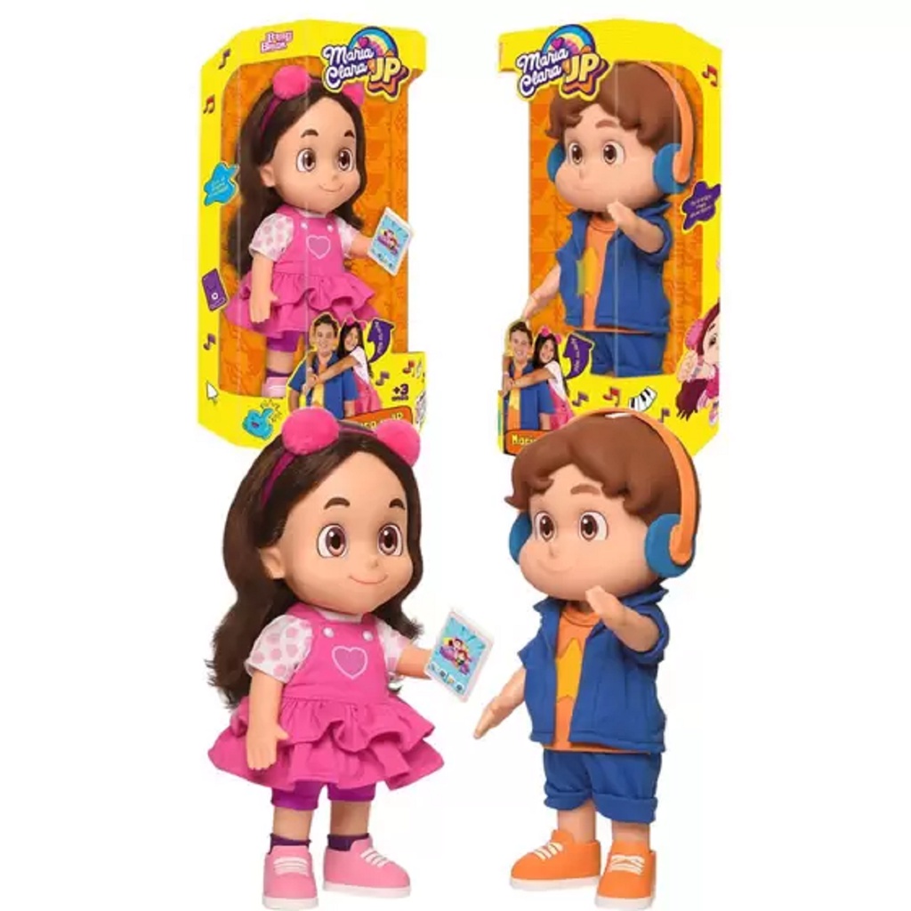 Kit Boneca Maria Clara e Boneco JP Youtuber Com Som Fala Frases ...
