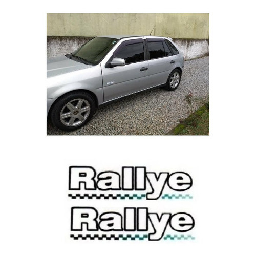 Par De Adesivo Emblema Rallye Para Gol Volkswagen