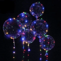 Bubble com Fio de Led Colorido - Cordão de 2m Bubble 20" - 01 Unidade - Partiufesta - Rizzo