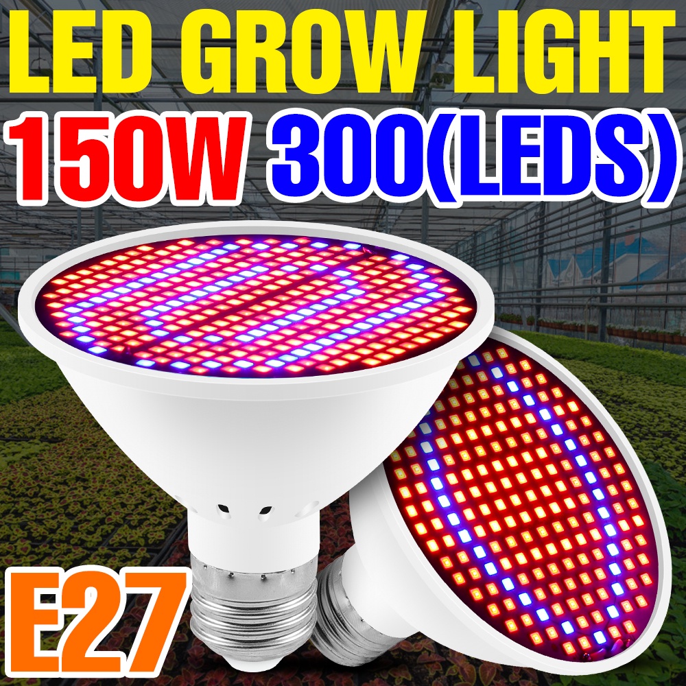 100W E27 Plantar luz LED interior 220V / 110V todo o espectro sementes de vaso em Oferta na Shopee