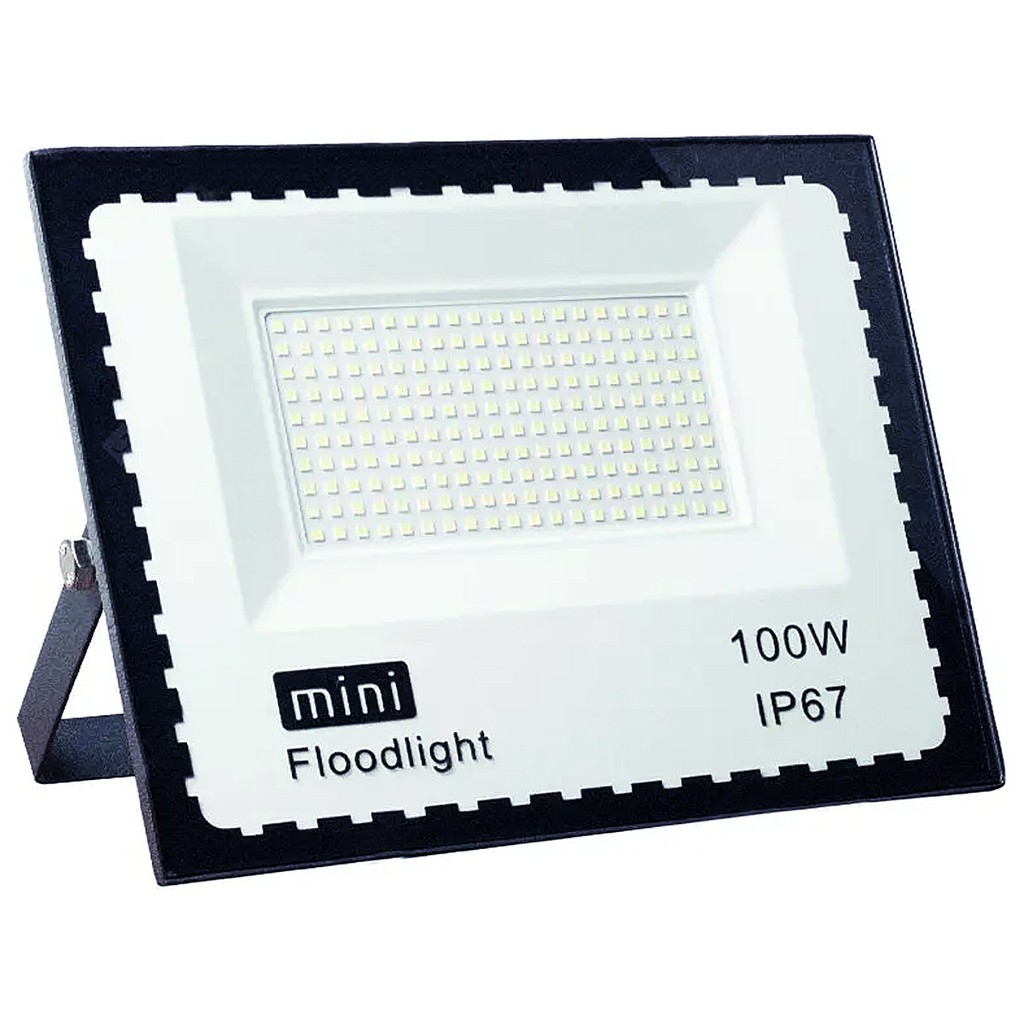 Refletor Led Smd 100w Mini Floodlight Branco Frio 6500k Bivolt 110v 220v A Prova D'água Holofote Econômico
