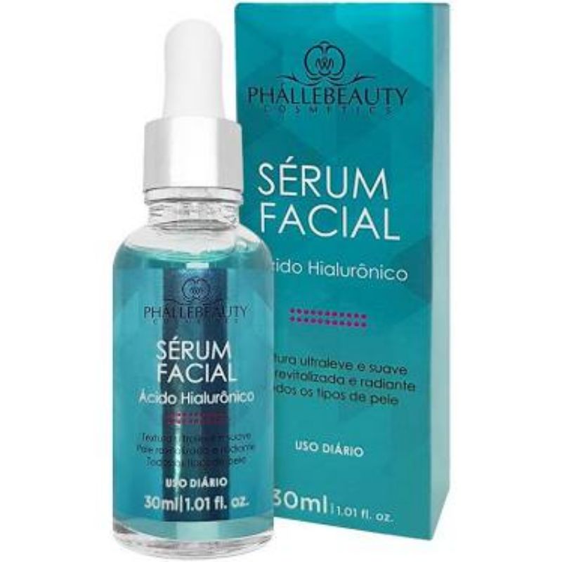 Sérum Facial Ácido Hialurônico e Clareador Para o Rosto / Skin Care Phallebeauty