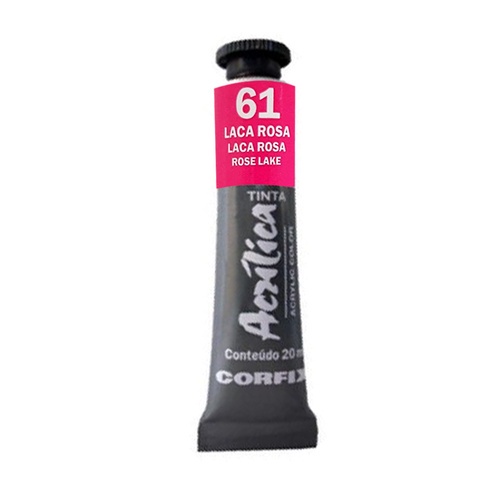 TINTA ACRILICA LACA ROSA 61 (20ml) CORFIX UN | Shopee Brasil