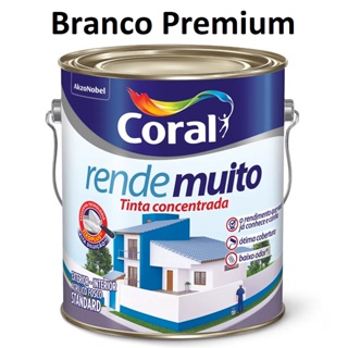 Tinta Branca Coral Acrílica Fosca Rende Muito 3,6l Original em Oferta na Shopee
