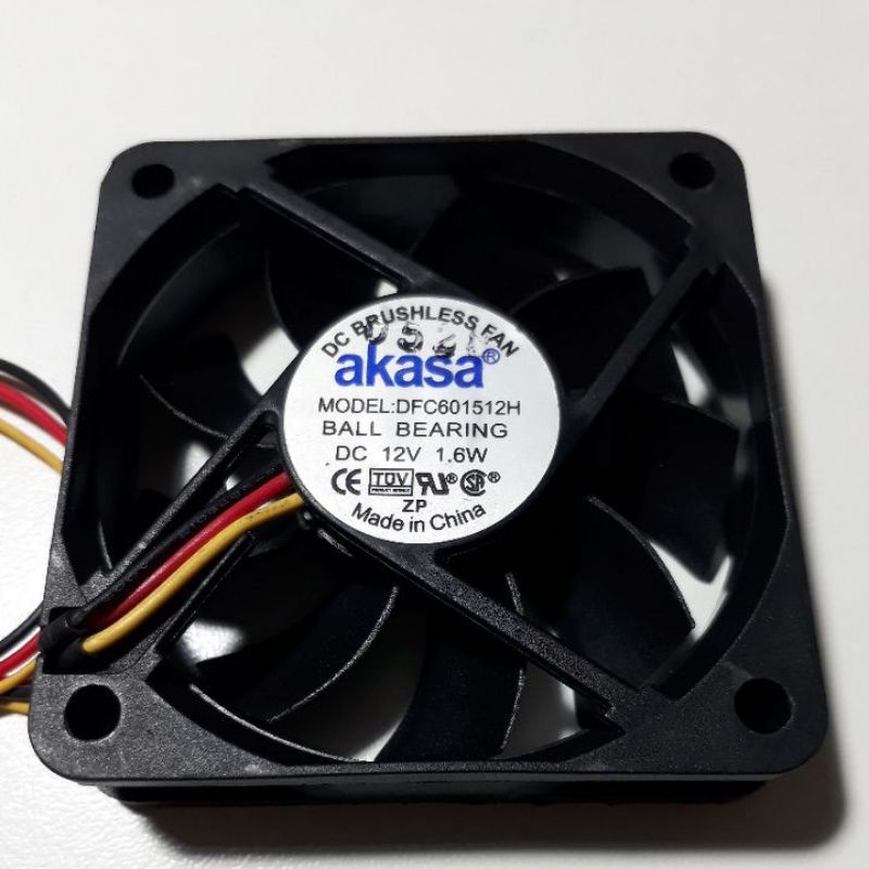 COOLER 60X60X15MM DC12V 1.6W AKASA DFC601512H ROLAM 3 FIOS