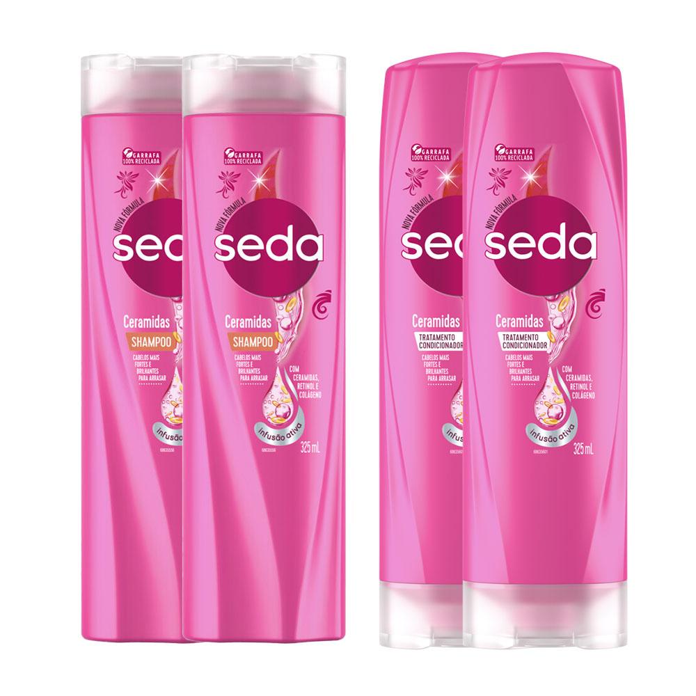 Kit 2 Shampoos + 2 Condicionador Seda Cocriações Ceramidas 325ml em Oferta na Shopee