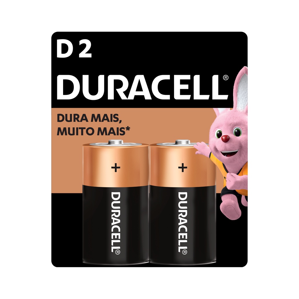 Pilha Alcalina D Grande Duracell com 2 Unidades - Home Appliances