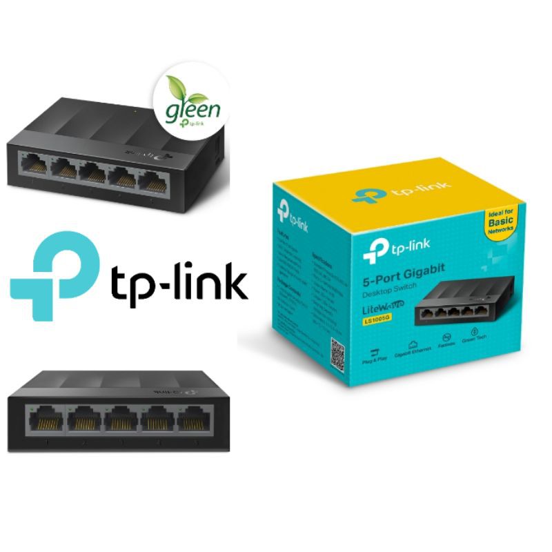 HUB rede 5 portas TP-Link Gigabit 10/100/1000 RJ45