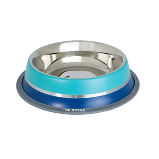 Comedouro Inox para Cães com Silicone Dual Azul 475ml - GermanHart em Oferta na Shopee