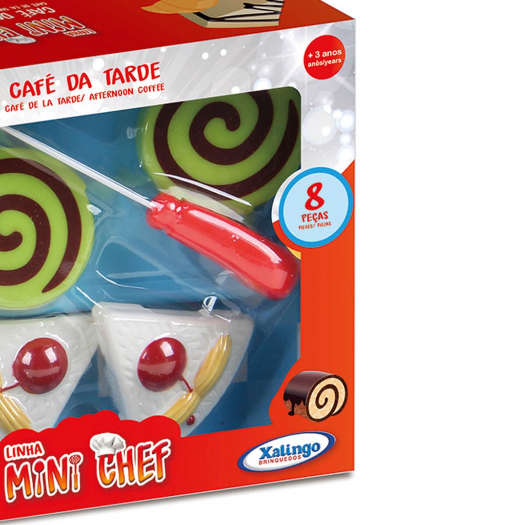 Detalhes do Brinquedo Mini Chef 8 Peças Café da Tarde Xalingo - 2783.2