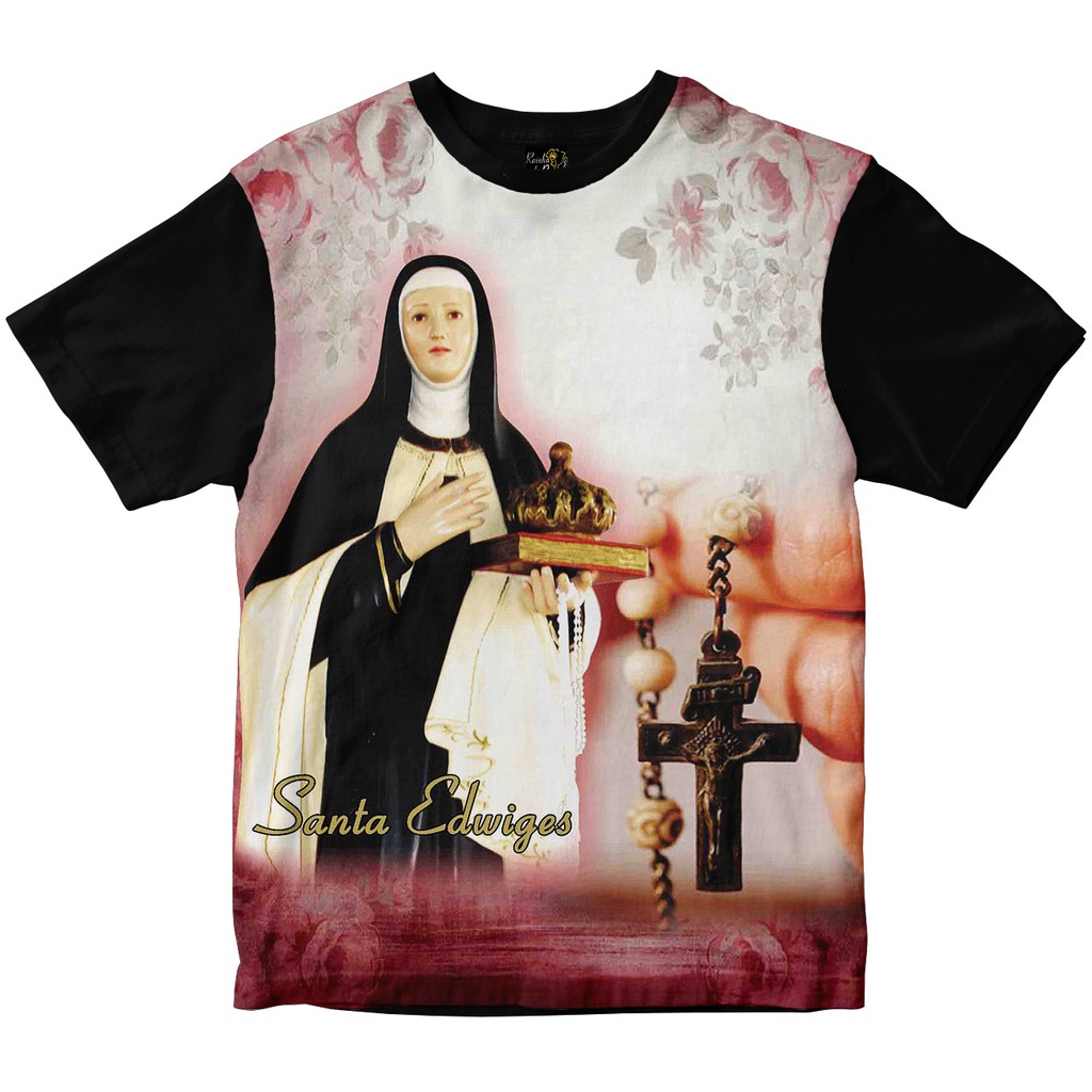 Camiseta Santa Edwiges Rainha do Brasil Preta