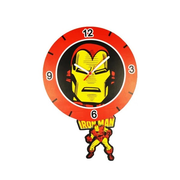 Relógio Pendulo Mdf Iron Man Homem De Ferro Pendulo Balança