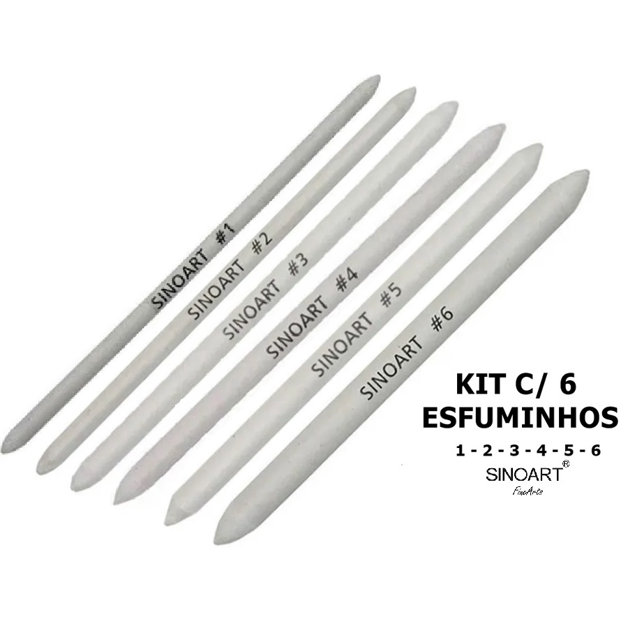 Imagem Kit 6 Esfuminho Para Desenho Profissional Sinoart