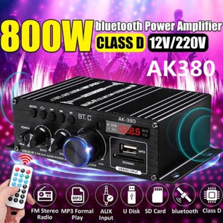 Amplificador De Potência De Áudio Portátil 400w X2 2.0 Ch Bluetooth 5.0 Amplificador De Som 2-channel Para Carro