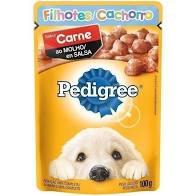 Ração Úmida Pedigree Sachê Carne ao Molho para Cães Filhotes 100 g cachorro