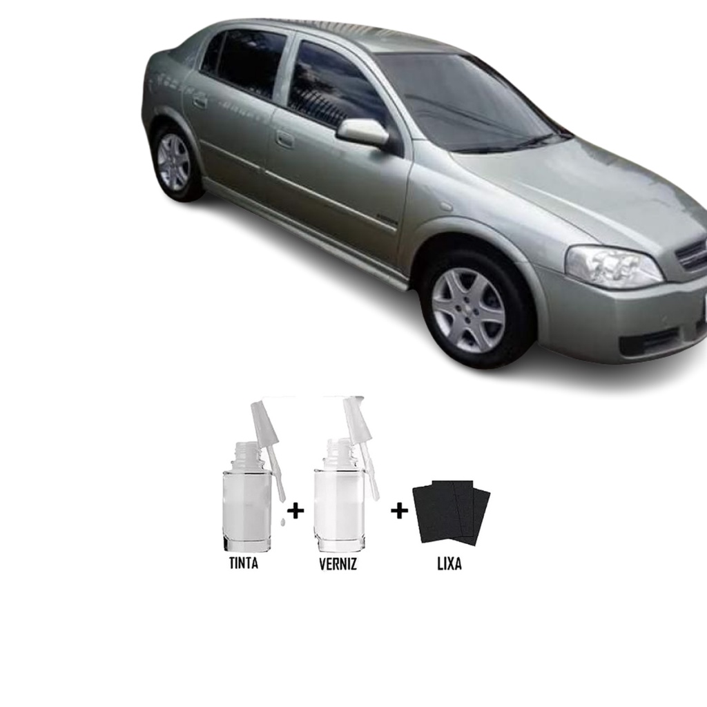 Tinta Tira Risco Automotivo Cinza Argos GM + Verniz 15ml