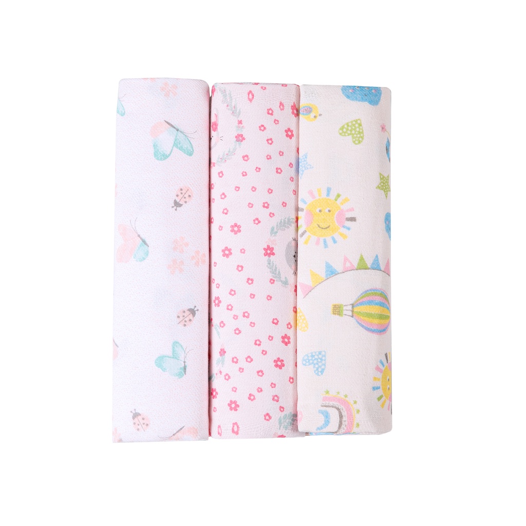 Cueiro Estampado Karinho Bebê Menina Menino 1,0x80xcm 100% Algodão Kit C/ 3 Unidades em Oferta na Shopee
