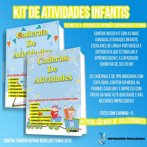 Kit Atividades Infantil - Ortografia Básica (3 A 9 Anos)