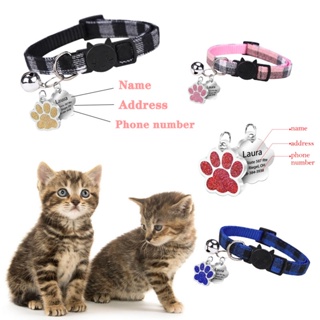 Coleira com Plaquinha de Identificação Gravada para Gatos em Oferta na Shopee