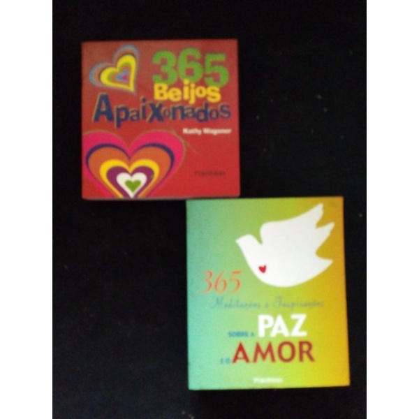 Imagem Kit com 02 livros Inspiradores!! - 365 beijos apaixonados e 365 meditações e inspirações sobre a paz e o amor!!