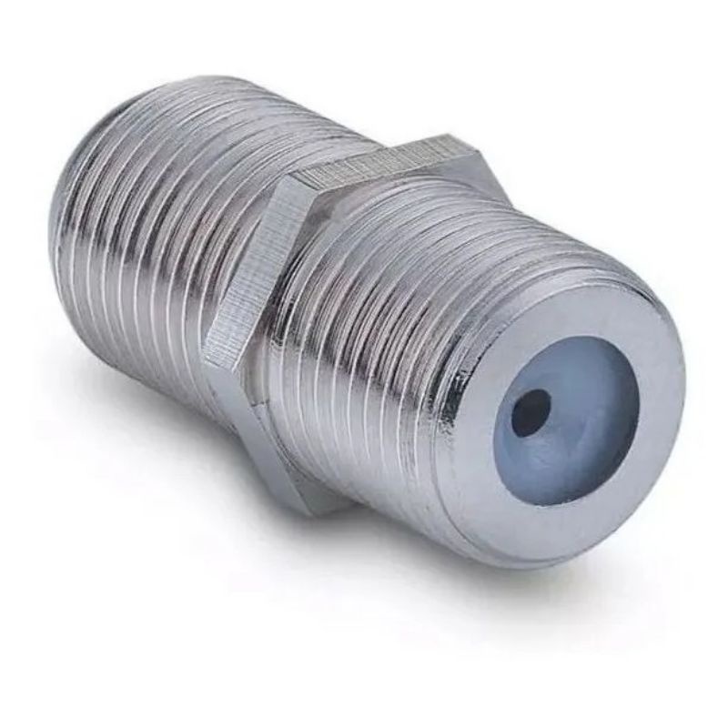 Conector Emenda Coaxial F Fêmea/ Fêmea Para Cabo Coaxial Rg59 Rg06