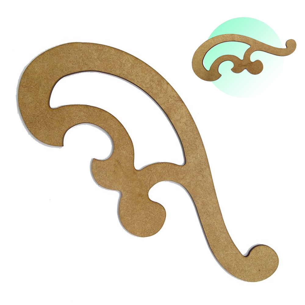 Régua Curva Francesa 1112 Mdf Patchwork Costura Modelista