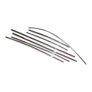 Kit Friso Lateral Estreito + Grampo Fixação Fusca Acima 71