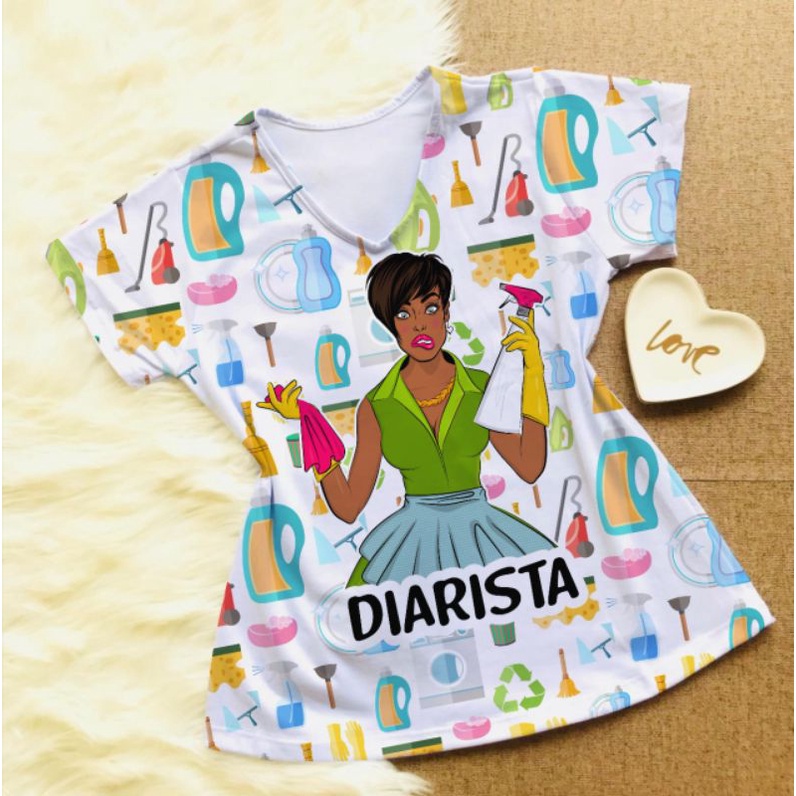 Camisa Profissão Limpeza em Oferta na Shopee