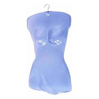 Cabide Collant Busto Manequim Pvc Feminino 1 unid. Temos Pvc Azulado e Preto. Escolher no Ato da compra a Cor.