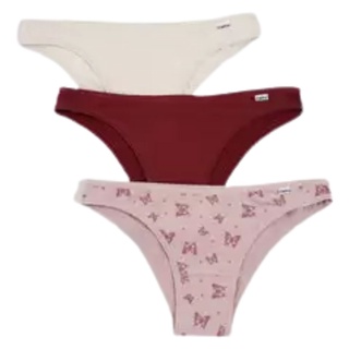 Kit 3 Calcinhas Tanga em Microfibra Conforto e Durabilidade DelRio 3 Peças