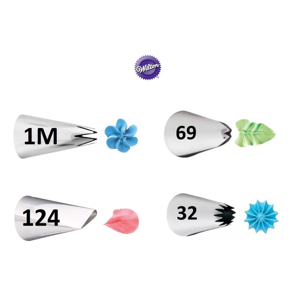 Kit Bicos Wilton 1m 32 124 69 Originais Sem Emenda Bicos de Confeiteiro Wilton Bicos Confeitaria
