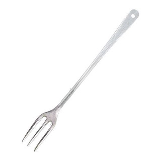 Garfo Grande Churrasco 26cm Alumínio Inteiriço Cabo Longo
