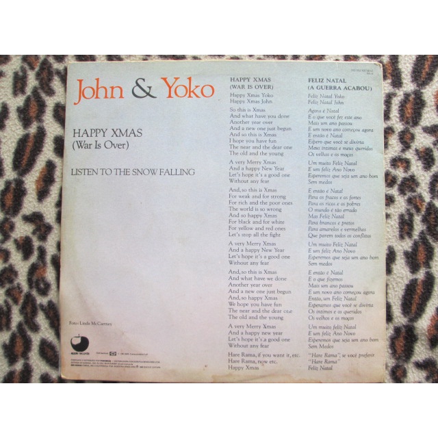 LP Vinil - BEATLES / JOHN LENNON & YOKO / Happy Xmas ( War Is Over ) / 1986  / Disco VG+ / Original Raro | Shopee Brasil