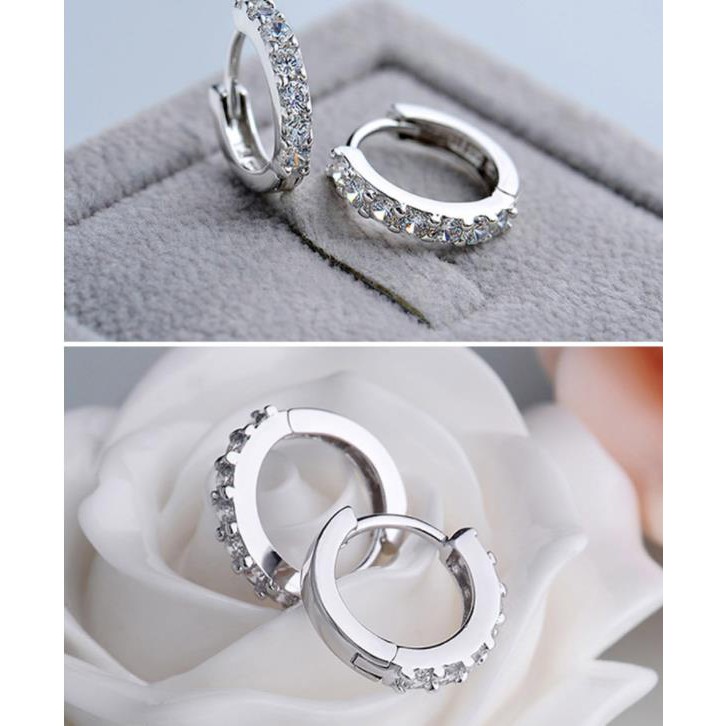 Novos Brincos Simples De Zircônia Cúbica Para Mulheres 925 Prata Esterlina Torção Design CZ De Cristal Senhoras Moda Jói