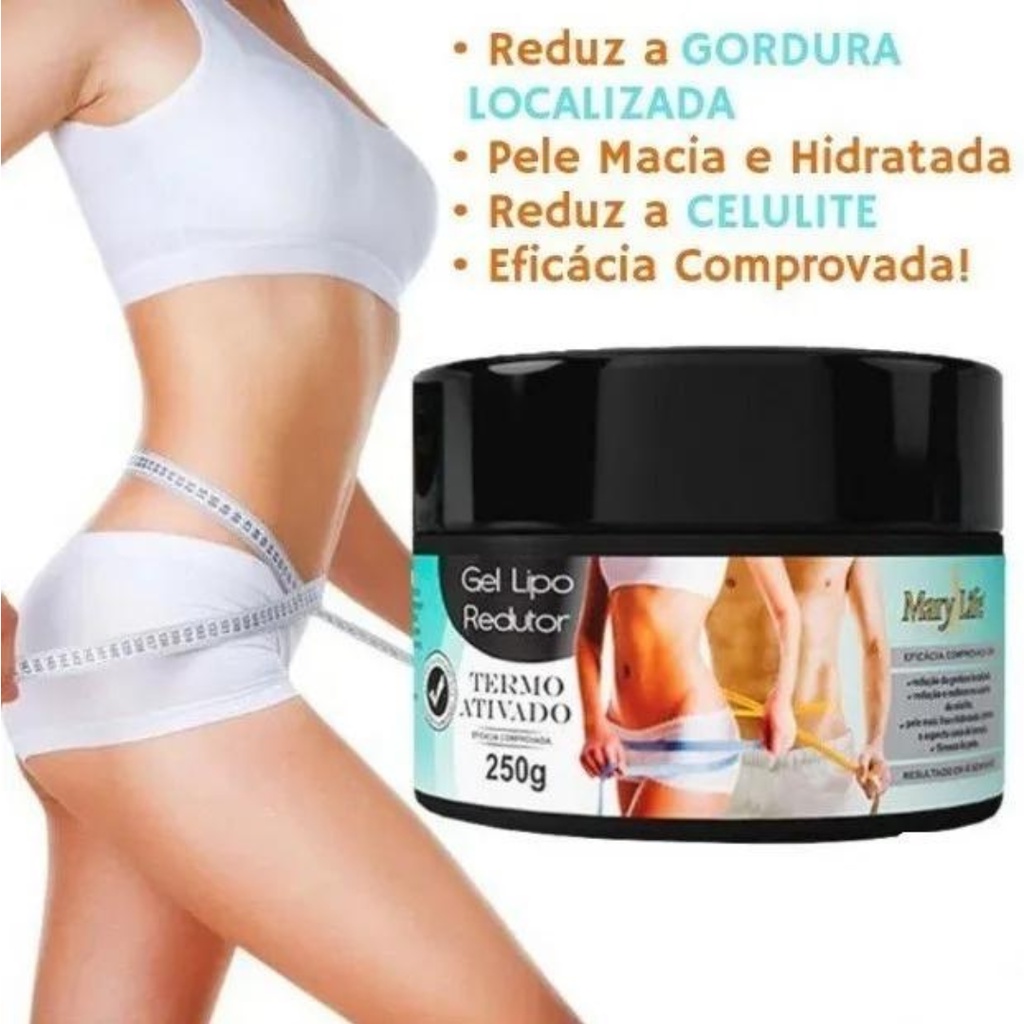 3 Un. Gel Lipo Redutor Termo Ativado Mary Life 250g