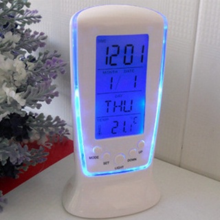Calendário Digital Relógio De Alarme Led De Temperatura Com Luz De Costas Azul Termômetro ...
